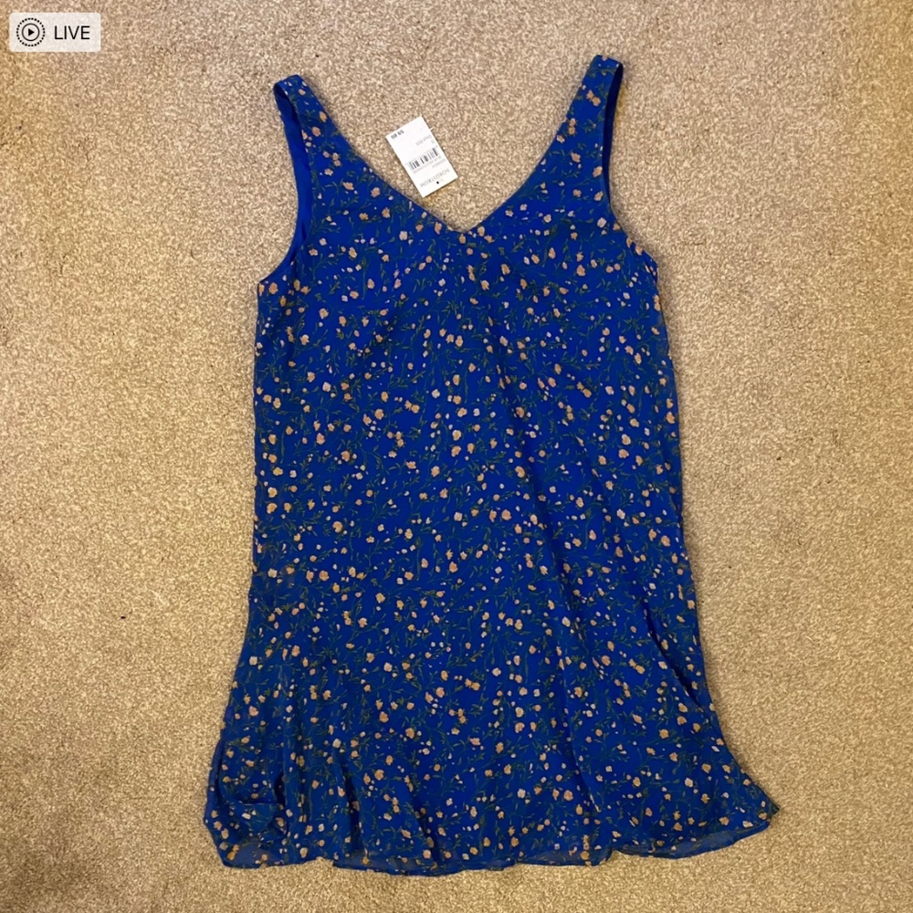 [BRAND NEW] Nordstrom Charles Henry Blue Floral Dress (Never Worn) - Size Small